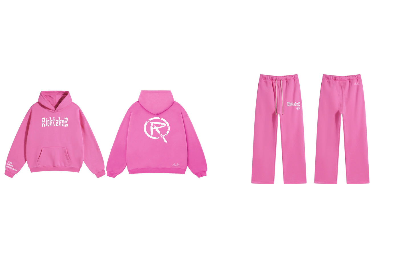 Risktaker Logo Sweatsuit (Pink/White)