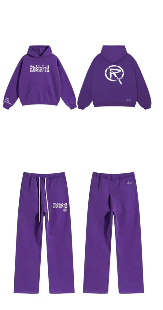 Risktaker Logo Sweatsuit (Purple/White)
